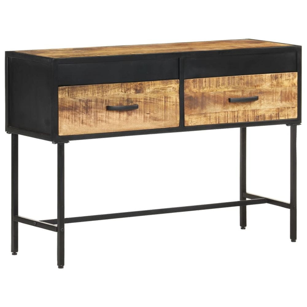 Vidaxl Konzolový stôl, 110x35x75 cm, surové mangové drevo